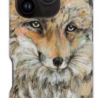 Phone case with a fox illustration.